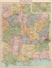 SOUTHERN & CENTRAL ENGLAND. South Coast Home Counties. Inset Birmingham 1898 map
