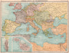 SOUTHERN EUROPE & MEDITERRANEAN. inset Gibraltar & Malta. BARTHOLOMEW 1898 map