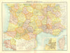 FRANCE SOUTH. + Brittany. Inset Marseilles plan. BARTHOLOMEW 1898 old map