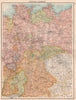 GERMANY. Central Germany showing states. BARTHOLOMEW 1898 old antique map