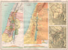 12 TRIBES OF ISRAEL. Palestine/Jerusalem Ancient & Modern. BARTHOLOMEW 1898 map