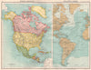 NORTH AMERICA/ATLANTIC OCEAN. Shipping routes. BARTHOLOMEW 1898 old map