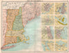 NEW ENGLAND/US CITIES. ME VT MA RI CT. Philly SF NYC StL Chicago Boston 1898 map