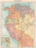 SOUTH AMERICA NW. Shows Colombian & Peruvian claims on Ecuador. Lima 1898 map