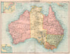 AUSTRALIA. Showing states. south Northern Territory. BARTHOLOMEW 1898 old map