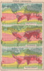 WORLD-TEMPERATURE. January July & Mean Annual. BARTHOLOMEW 1924 old map