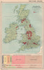 BRITISH ISLES.Railways and Industrial Regions.Occupations.BARTHOLOMEW 1924 map