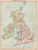 BRITISH ISLES-POLITICAL. Shows Irish Free State. BARTHOLOMEW 1924 old map
