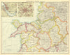 NORTH WEST ENGLAND & NORTH WALES. inset Liverpool & Manchester 1924 old map