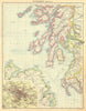 ARGYLL & ANTRIM. Scotland SW. Islay Jura Arran Bute Kintyre. Glasgow 1924 map