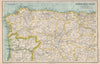 NORTH-WEST SPAIN. Galicia Asturias Leon Old Castille Basque Country 1924 map