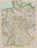 WESTERN GERMANY. Shows Saarbeckengebiet under League of Nations mandate 1924 map