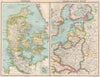 BALTIC.Denmark Poland East Prussia.Shows Free City of Danzig(Gdansk) 1924 map