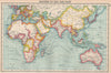 FAR EAST ROUTES. continuous British possessions from N-S of Africa 1924 map