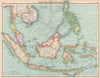 EAST INDIAN ARCHIPELAGO. Dutch East Indies Malaya Philippines Indochina 1924 map