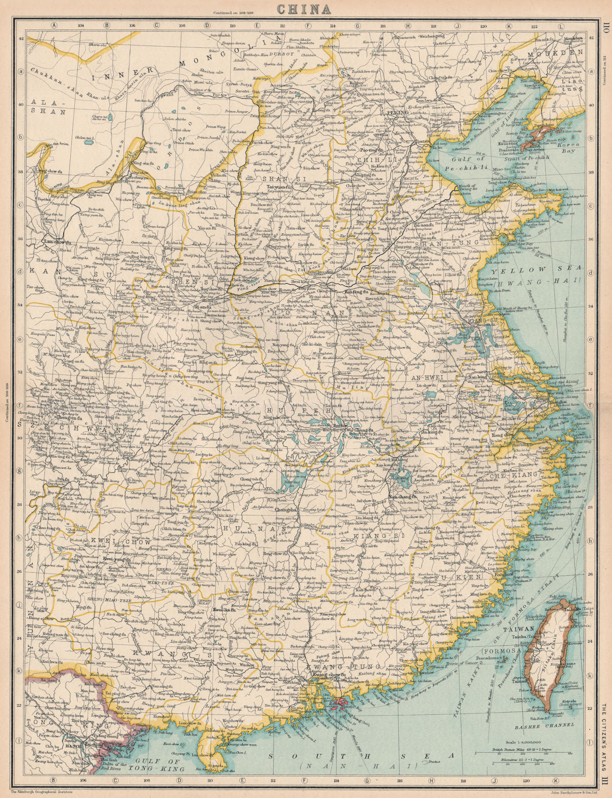 CHINA. Port Arthur (Ryojun) Formosa Taiwan as Japanese. BARTHOLOMEW ...