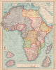 AFRICA.Shows Abanghi-Shari.Tangyanika Territory.Rhodesia.BARTHOLOMEW 1924 map