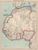 NORTH-WEST AFRICA.Rio de Oro,Rio Muni, Spanish Morocco 1924 old antique map