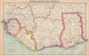 WEST AFRICA. Sierra Leone, Gold Coast Colony, Ivory Coast & Liberia 1924 map