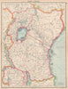EAST AFRICA. Kenya Uganda Tangyanika Territory & Zanzibar Protectorate 1924 map