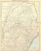 SOUTH AFRICA. Transvaal Orange Free State Natal Swaziland Lesotho 1924 old map