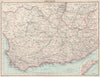 SOUTH AFRICA. Cape of Good Hope. BARTHOLOMEW 1924 old antique map plan chart