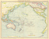 PACIFIC COLONIAL. British French Dutch US Portuguese Japanese 1924 old map