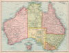 AUSTRALIA. states. BARTHOLOMEW 1924 old antique vintage map plan chart
