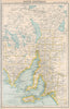 SOUTH AUSTRALIA. state map showing counties. BARTHOLOMEW 1924 old antique