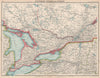 CANADA. Southern Ontario and Quebec. BARTHOLOMEW 1924 old antique map chart
