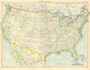 USA. United States general map. BARTHOLOMEW 1924 old antique plan chart