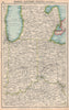 MIDWEST USA. Indiana Michigan Ohio. BARTHOLOMEW 1924 old antique map chart