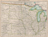 USA MIDWEST. ND SD MI WI Michigan Indiana Illinois Iowa MI NE Kansas 1924 map