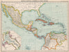 CENTRAL AMERICA. Gulf of Mexico Caribbean. Panama Canal. BARTHOLOMEW 1924 map