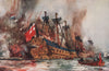 ROYAL NAVY. Burning of the 
