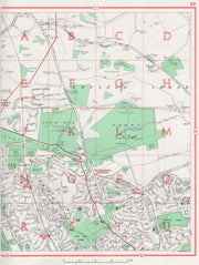EAST BARNET. Hadley Wood New Barnet Enfield Chase Cockfosters 1964 old map