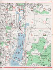ENFIELD. Waltham Abbey Enfield Lock Wash Highway Brimsdown. Essex 1964 old map