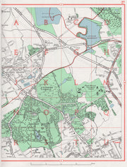 STANMORE.Bushey Heath Little Bushey Caldecote Hill Elstree.Pre M1.Herts 1964 map