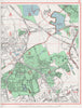 STANMORE.Bushey Heath Little Bushey Caldecote Hill Elstree.Pre M1.Herts 1964 map