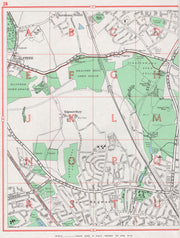 EDGWARE. Borehamwood Edgwarebury Elstree New Edgware. Pre M1. Herts 1964 map