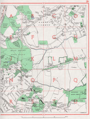 BARNET. Mill Hill Barnet Common Arkley Highwood Hill 1964 old vintage map