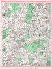 SOUTHGATE.Winchmore Hill Enfield Palmer's Green Bush Hill Park Edmonton 1964 map