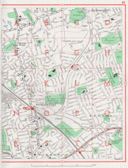 HARROW. Stanmore Harrow Weald Wealdstone Kenton 1964 old vintage map chart