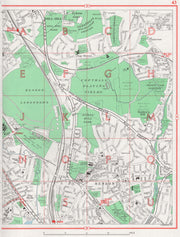 HENDON.Hyde Mill Hill Holder's Hill Colindale.Hendon Aerodrome.Pre-M1 1964 map