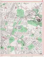 WOODFORD. Woodford Bridge Woodford Green Clayhall Wanstead. Pre-M11 1964 map