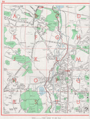 UXBRIDGE.Denham Iver Heath Cowley Pield Heath Uxbridge Moor.Bucks MIDDX 1964 map