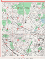 WEMBLEY. Stadium Kingsbury Stonebridge Park Preston Road Brent 1964 old map