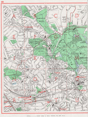 HAMPSTEAD. Childs Hill West Hampstead Belsize Park Hampstead Heath 1964 map