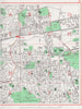 BECONTREE. Chadwell Heath Dagenham Parsloes Park 1964 old vintage map chart