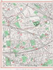 ACTON. Park Royal East Acton Alperton Ealing Common Hanger Lane 1964 old map
